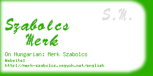 szabolcs merk business card